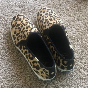 Kate spade x Keds leopard print slip ons